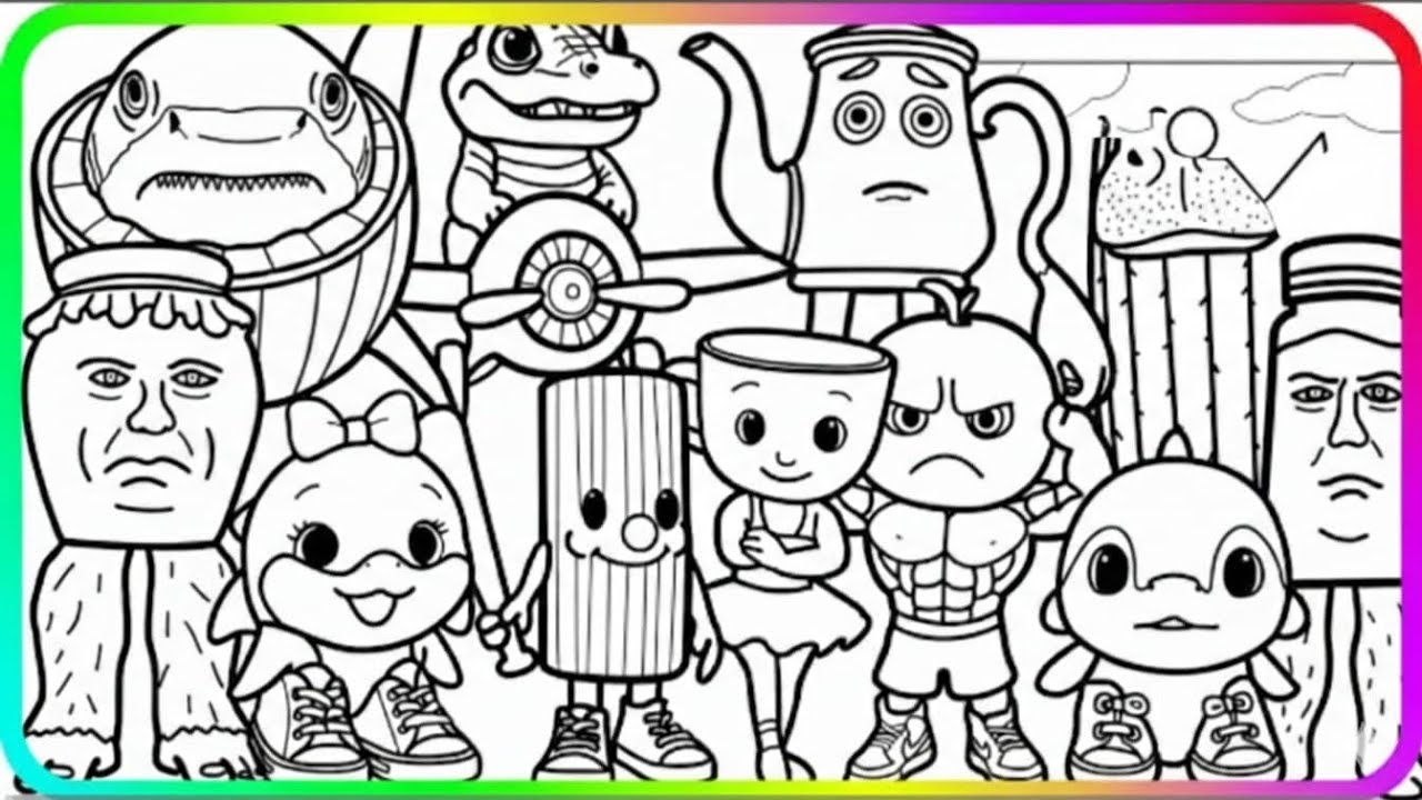 ITALIAN BRAINROT New Big Coloring Pages / Color Top Brainrot Memes and Top Baby Brainrot Animals