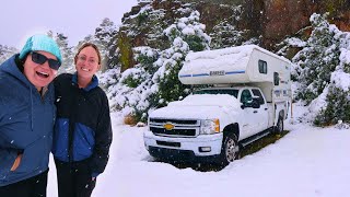 60MPH WINDS to A SNOWSTORM: CRAZY Colorado Weather TRUCK CAMPING