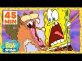 Bob Esponja | 45 MINUTOS dos bichinhos MAIS ESQUISITOS da Fenda do Biquíni| Bob Esponja em Português