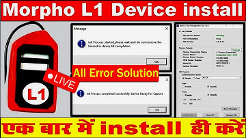 morpho l1 device installation windows 11 & 10 not working | morpho l1 device not working