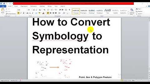 How to Convert Symbology to Representation