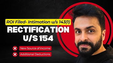 How to file Rectification u/s154 online| How to file ITR after receiving Intimation u/s 143(1)