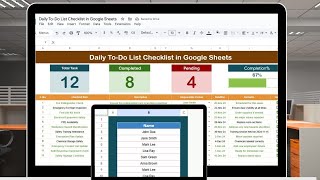 Daily To Do List Checklist in Google Sheets