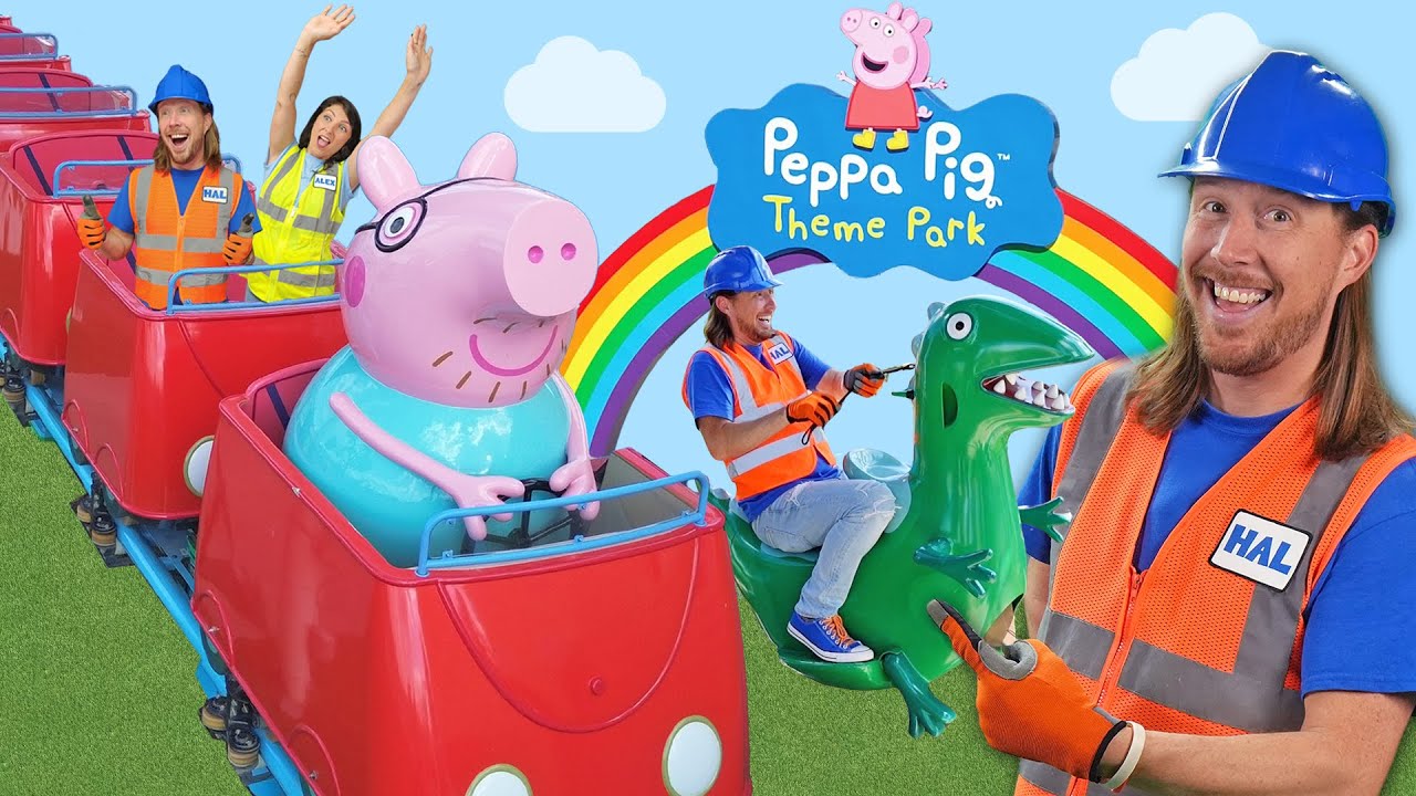 Мастер Хэл и Удивительный Алекс посещают тематический парк PEPPA PIG! 🎢 Молочные коктейли «Грязна...