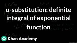 𝘶-substitution: definite integral of exponential function | Math | Khan Academy (IN accent)