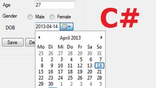 C# Tutorial 23: How to use DateTimePicker and save date in Database