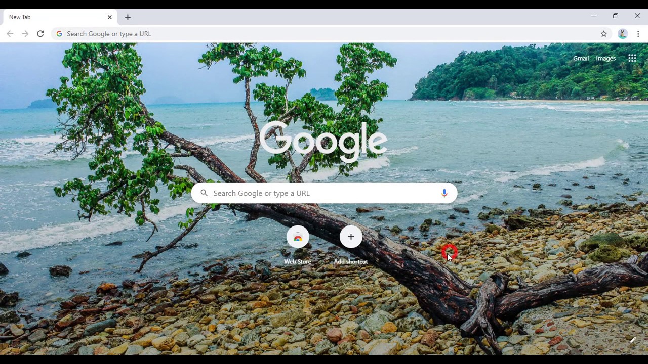 how to change google chrome background theme