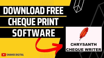 Free Download Cheque Print Software | How To Print Cheque | Chrysanth Cheque Writer [Free] 2023