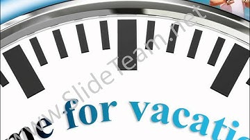 White Clock With Word Time For Vacation PowerPoint Templates ppt Themes 1012 Slides Backgrounds