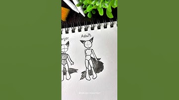 How to draw a half wolf body✨(Baby toAdult) #drawing #tutorial #howtodraw #sketch #art