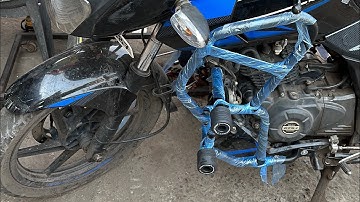 Bajaj pulsar 150,180 full crash guard installed with no extra fittings