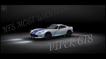 SRT VIPER GTS  in Need for Speed Most Wanted mobile. A.A Gaming
