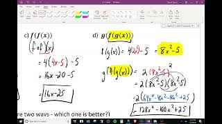 Unit 5 Chapter 2 Composition of Functions Part 1