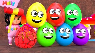 मल क रग-बरग सरपरइज एगस Melly Explores Surprise Eggs Melly Hindi Rhymes