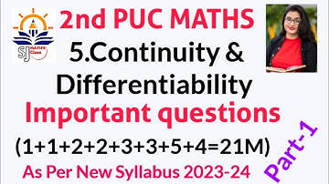 2nd pu imp questions continuity and differentiability 2023-24|| class 12 maths fix questions 2023-24