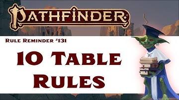 10 Table Rules/Expectations for RPGs (Pathfinder 2e Rule Reminder #131)