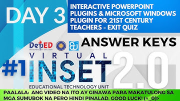VINSET 2.0 DAY 3 ANSWER KEY Interactive PowerPoint Plugins & Microsoft Windows Plugin QUIZ