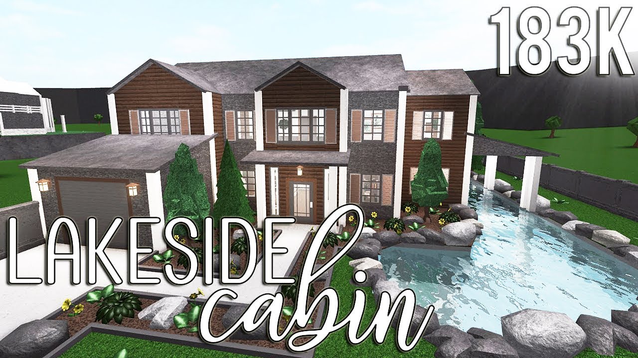 Roblox Bloxburg Lakeside Cabin 183k Youtube - lake house roblox