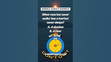 What runs but never walks, has a bed but never sleeps? | Riddle ❓ | #shorts #riddles