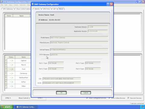 GCE 11: Configuring DMX Gateways - About Tab