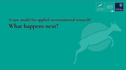 The Agile Initiative: New models for applied environmental research - what happens next?