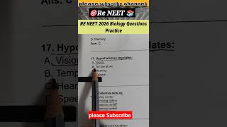 Re Neet 2026 Biology Questions Practice #reneet2026 #neet2026 #viral #paperleak #trending