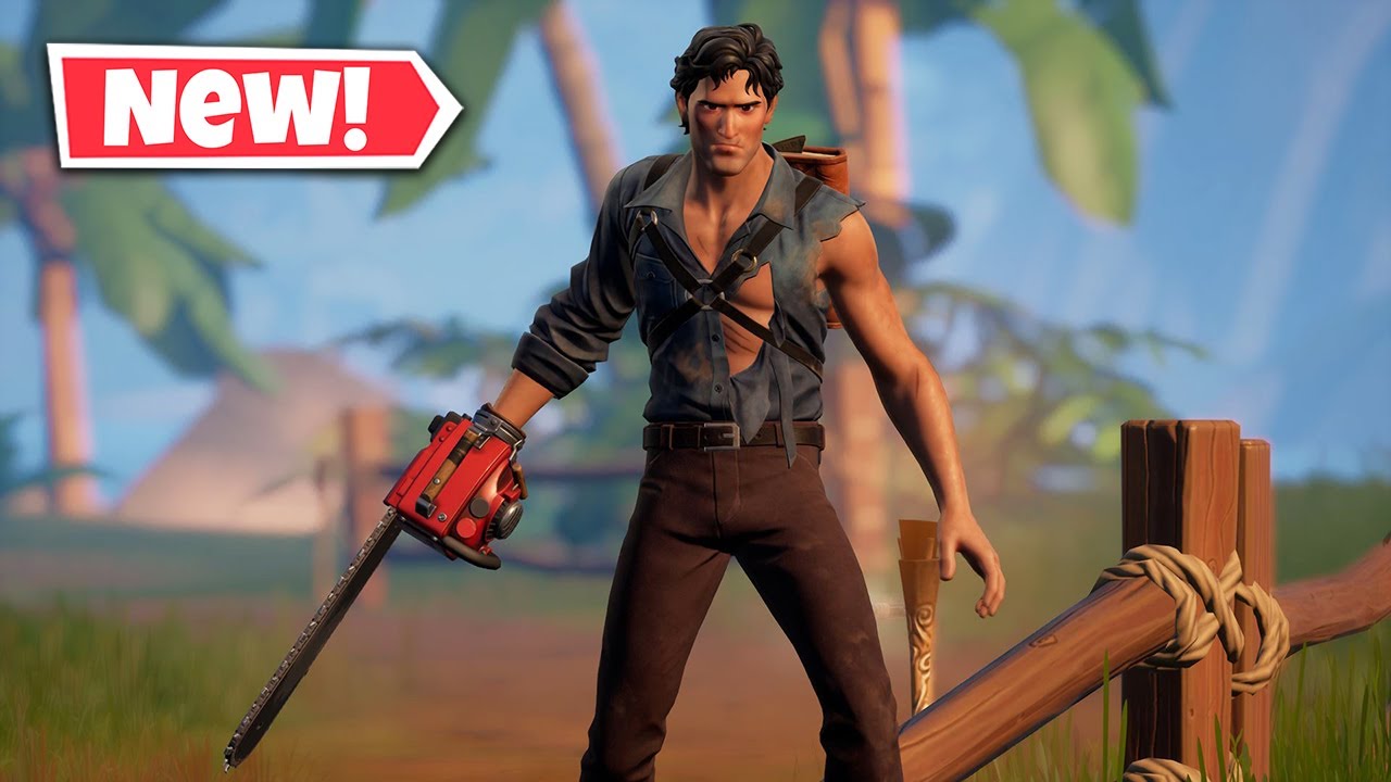 Fortnite character Ash Williams embraces the Evil Dead groovy