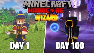 I Survived 100 Days as a Wizard in Minecraft Hardcore