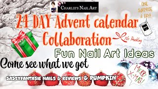 Charlie’s nail art advent calendar day 3/How to apply glitter/ how to stamp your nails/easy nails