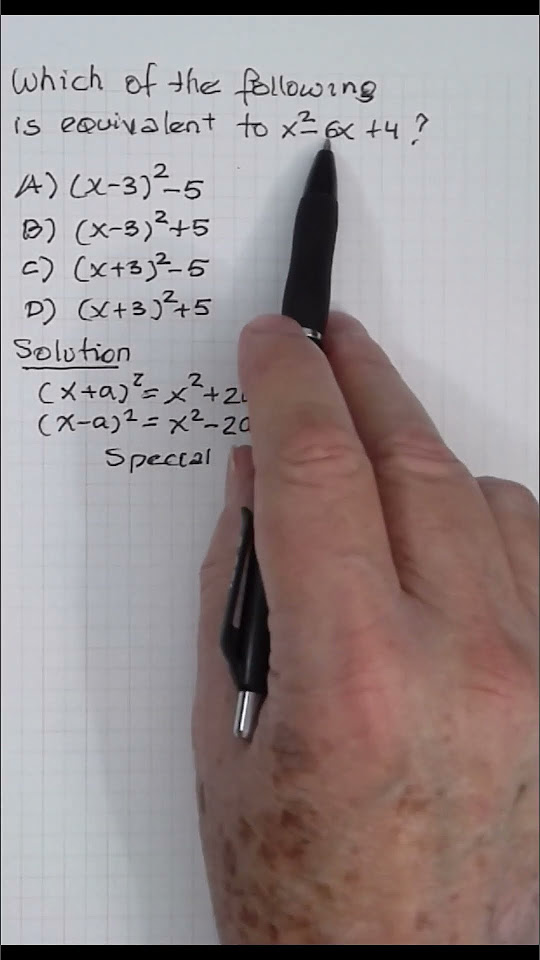 0027 WHICH OF THE FOLLOWING IS EQUIVALENT TO X 2 6X 4 YouTube 0027-which-of-the-following-is-equivalent-to-x-2-6x-4-youtube