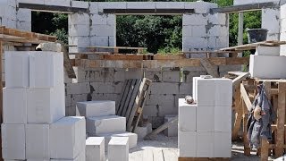 Строим дом из газобетона часть 1. Дом из газобетонных блоков. Как самому построить дом(, 2014-06-17T09:36:14.000Z)