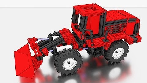 Fischertechnik Pneumatik Radlader 3D Rendering