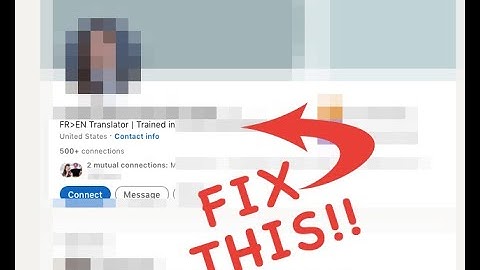 Quick Fix for your LinkedIn Profile