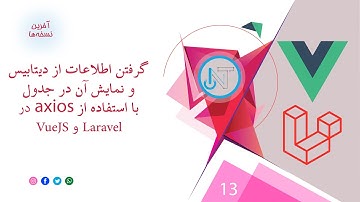 13- دریافت اطلاعات از دیتابیس و نمایش آن در جدول با استفاده از axios در Laravel 7 و VueJS