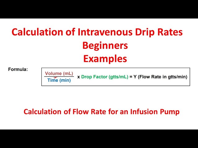 Intravenous Drip Rate | Flow Rate for Infusion Pump Calculations |  IV flow rate @BiologyLectures class=