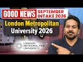 London Metropolitan University 🇬🇧 Admissions Open for UK September intake 2026