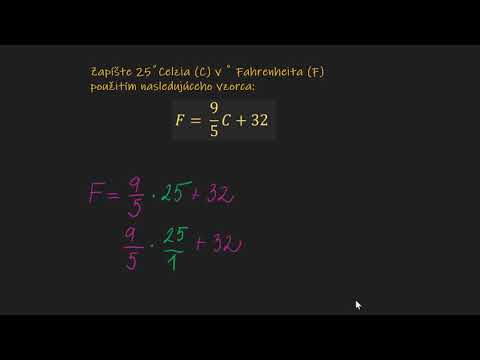 Určovanie hodnoty výrazu: Teplota Celsius vs Fahrenheit | Matematika | Khan Academy