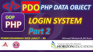 Praktikum PHP DATA OBJECT (PDO) - LOGIN
