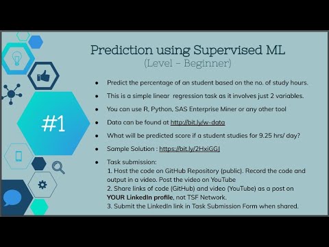 Prediction using supervised ML || Task 1 Data Science || GRIP @ Sparks Foundation #GRIP #DataScience