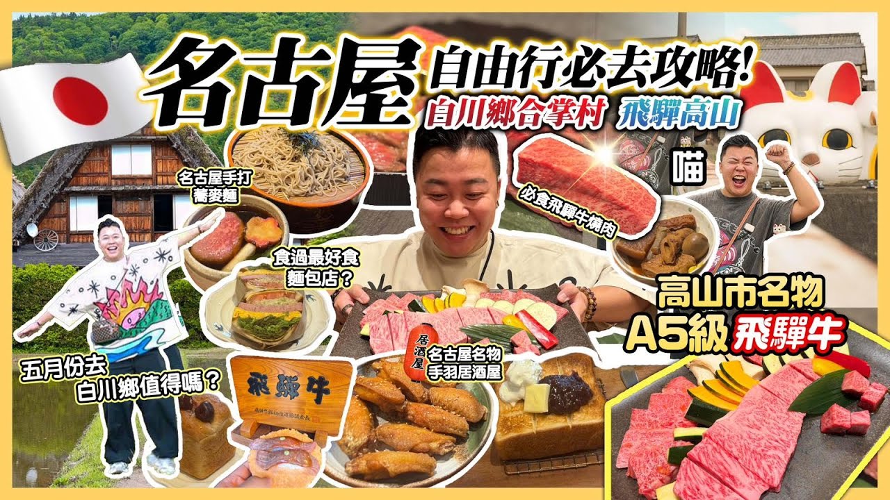 2025名古屋遊🇯🇵「名古屋自由行必攻略」名古屋美食清單，必去常滑市招財貓的故鄉，地道手羽居酒屋，白川鄉合掌村風景很靚，高山市名物A5飛驒牛真係好推介 🔥 飛驒高山商店街