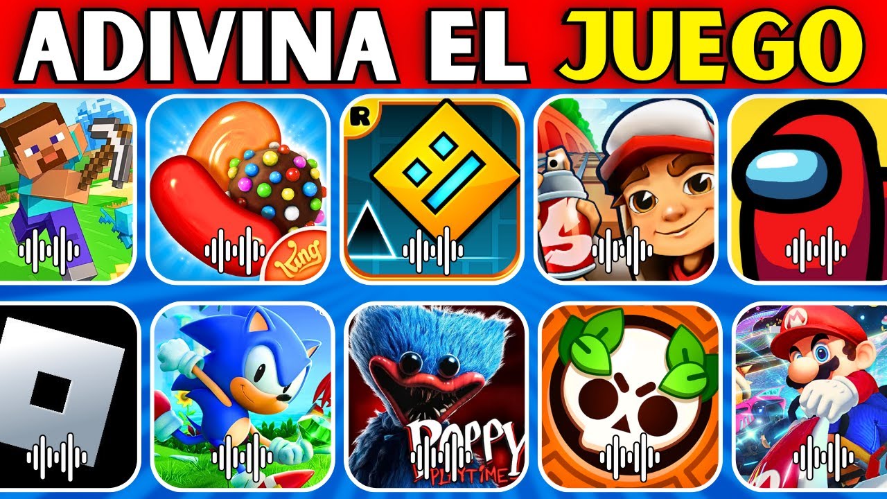 Adivina El JUEGO Por La CANCIÓN😃🎶Los Más Populares🔥Minecraft💚Mario bros❤️Sonic💙Pacman❤️Angry Birds❤️