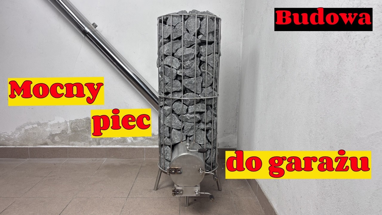 Niezwykle mocny piec rakietowo – akumulacyjny do garażu. Budowa od A-Z.