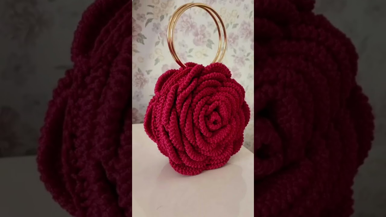 😍crochet rose flower bag🌈️ color available 🚚island wide delivery ➡️whatsapp 0788851895