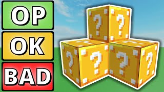 Create a Updated Lucky Block Items (Roblox Bedwars) Tier List - TierMaker