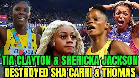 TIA CLAYTON & SHERICKA JACKSON FROM JAMAICA 🇯🇲 DESTROYED U.S.A🇺🇸 SHA'CARRI RICHARDSON & GABBY THOMAS