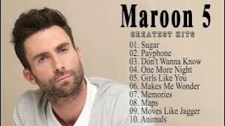Maroon 5   マルーン5メドレー【高音質720kbps】Maroon 5 Full Album 2023
