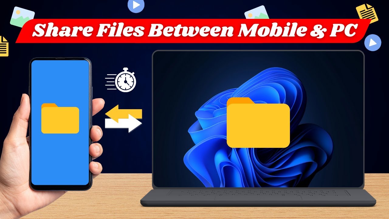 How to Transfer Videos, Photos or Files from Mobile to Windows Laptop or PC (Wirelessly)