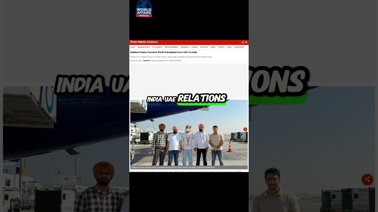 UAE Hands Over Khalistani Terrorist! | world Affairs Updates 