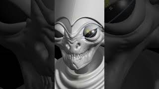 Alien - Curvy3D easy modelling! #3dmodeling #3dprinting #characterdesign #digitalart #shorts