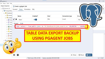 How To Export Table Data Backup Using pgAgent Jobs Scheduler In PostgreSQL Database || pgAgent Jobs